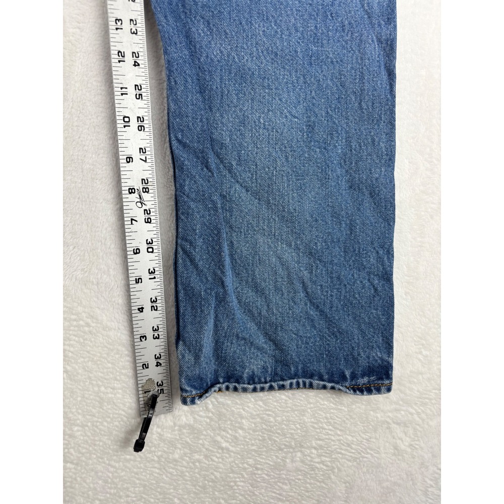 Levis 501 Men's 35x36 Jeans Medium Blue Wash Paint Splatter Distressed Denim - Picture 12 of 12